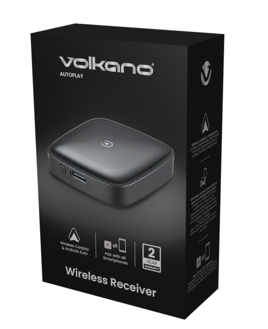 Volkano Wireless Car Adapter for Apple CarPlay & Android Auto