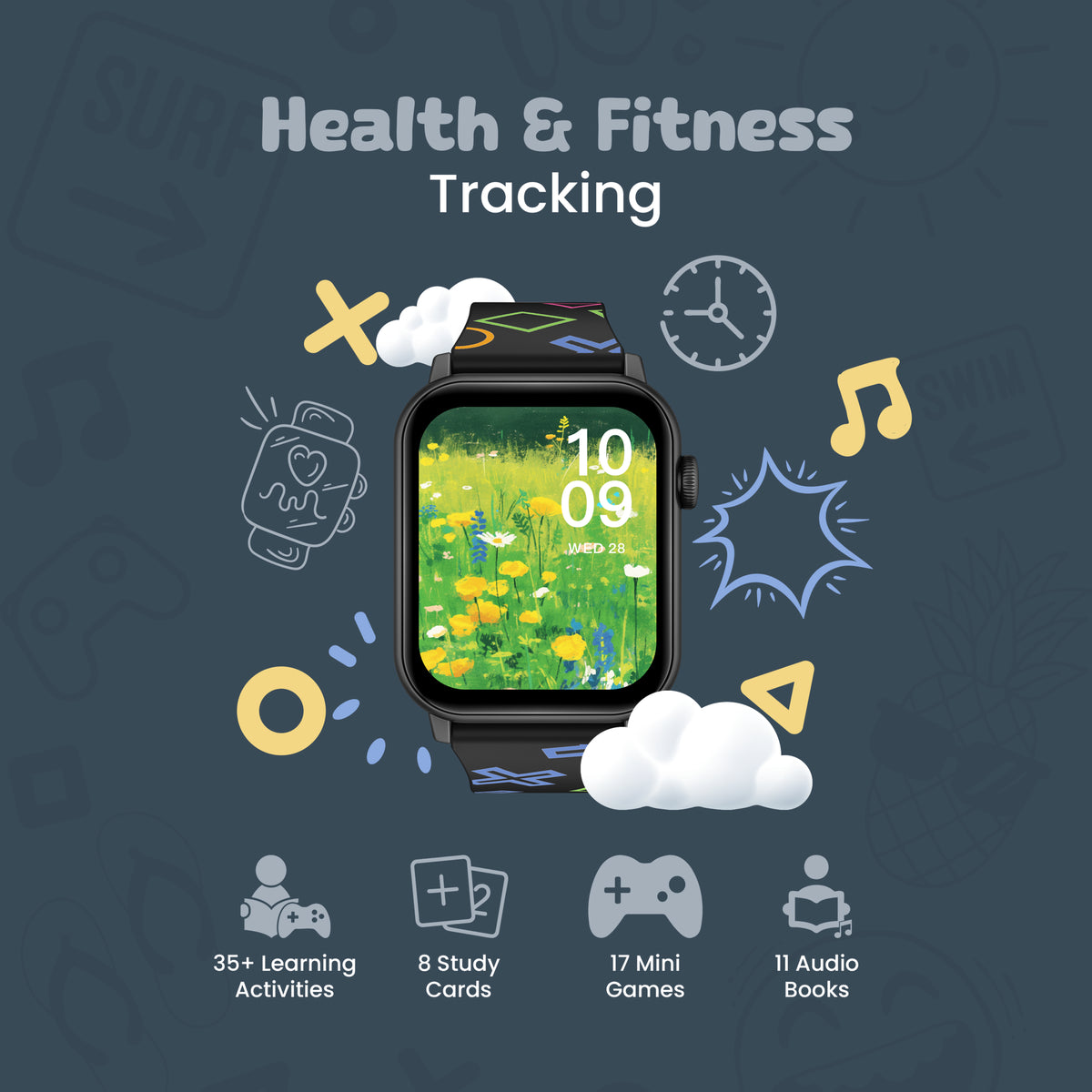 Volkano Fizz Kids Smart Watch - Black