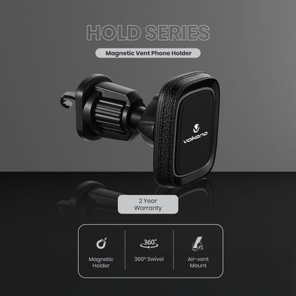Volkano Hold Series Magnetic Car Phone Holder - Adjustable Air Vent Mount