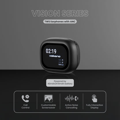 Volkano Vision Series TWS Earphones with ANC- Black